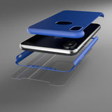 Apple iPhone XS Max 360° Blaue Hülle mit Schutzglas