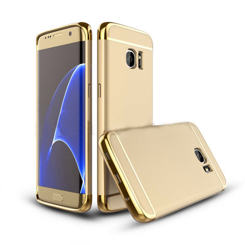3in1 Samsung Galaxy S7 EDGE goldene Hülle