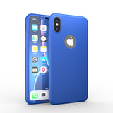 Apple iPhone XS Max 360° Blaue Hülle mit Schutzglas