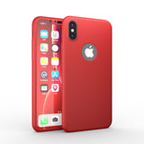 Apple iPhone XS Max 360° Blaue Hülle mit Schutzglas