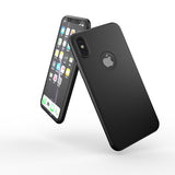 Apple iPhone XS Max 360° Blaue Hülle mit Schutzglas