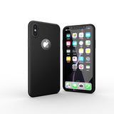 Apple iPhone XS Max 360° Blaue Hülle mit Schutzglas