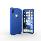 Apple iPhone XS Max 360° Blaue Hülle mit Schutzglas